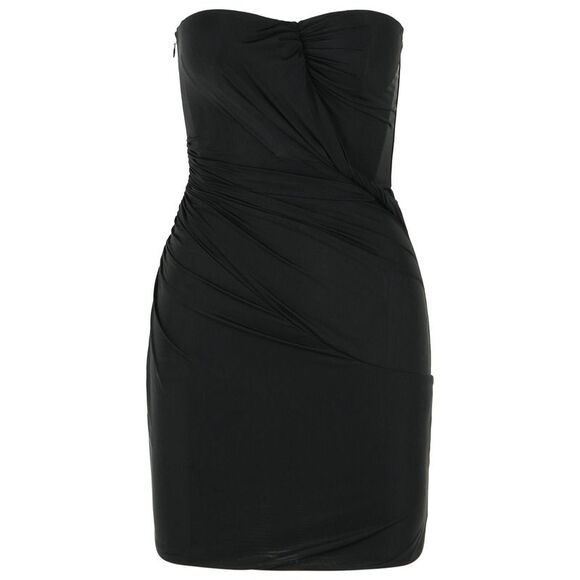 Blumarine Black Stretch Nylon Dress Women